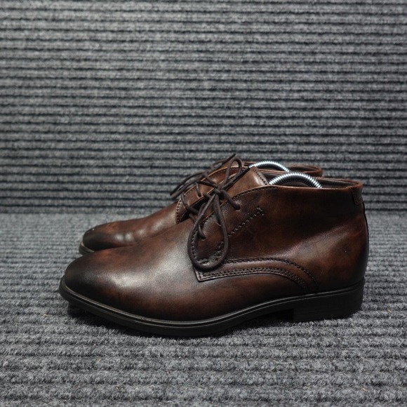 Ecco Shoes Mens 7 Brown Melbourne Leather Chukka Boots Lace Up Casual Dress main image 13